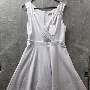 Grace Karin White‎ Swing Dress Medium NWT